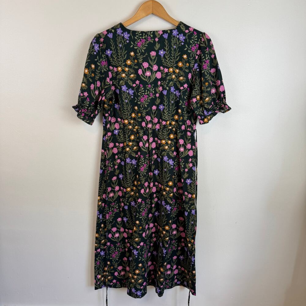 Princess Highway x ModCloth Wildflower Linen Blend Midi Dress NWOT US 12 Large - Picture 4 of 12